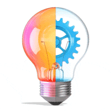 Lightbulb Gear  Concept PowerPoint Animation layout preview.