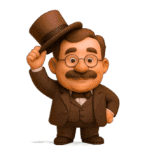 Animaged Teddy Roosevelt Character PowerPoint Animation layout preview.