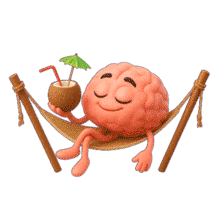 Brain on Vacation PowerPoint Animation layout preview.