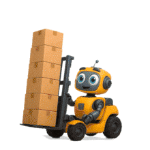 Robot Forklift  Clip PowerPoint Animation layout preview.