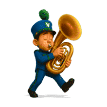 Marching Band Tuba PowerPoint Animation layout preview.