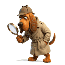 Dog Detective  Clip PowerPoint Animation layout preview.