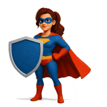 Female Superhero  Clip PowerPoint Animation layout preview.