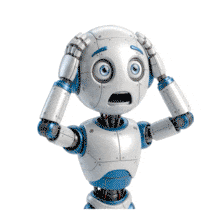 Robot Freaking Out PowerPoint Animation layout preview.