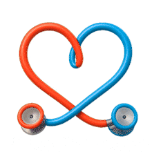 An  of a Stethoscope Heartbeat PowerPoint Animation layout preview.