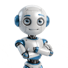 An  of Confident Robot Character PowerPoint Animation layout preview.