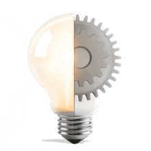 Gear Lightbulb  Visual Concept PowerPoint Animation layout preview.