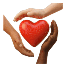 Heart in Caring Hands PowerPoint Animation layout preview.