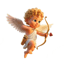 Floating Cupid PowerPoint Animation layout preview.