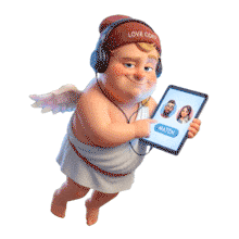 Cupid Online Match PowerPoint Animation layout preview.