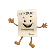 Dancing Contract Character PowerPoint Animation layout preview.