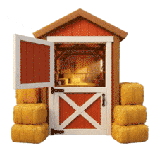Animated Barn Door Closing PowerPoint Animation layout preview.