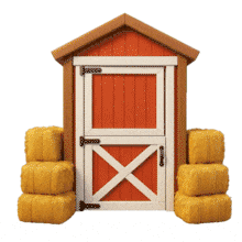 Animated Barn Door Opening PowerPoint Animation layout preview.