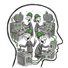Animated Calm Controlled Head PowerPoint Animation layout preview.