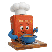 Animated Cookbook Cooking PowerPoint Animation layout preview.