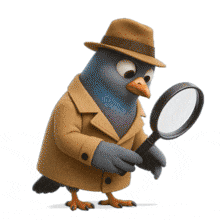 Detective Pigeon PowerPoint Animation layout preview.