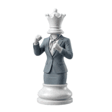 Animated Business Chess Piece Ready to Fight PowerPoint Animation layout preview.