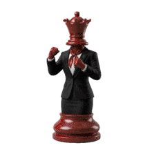 Aniamted Red Business Chess Piece Ready to Fight PowerPoint Animation layout preview.