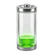 Animated Battery Juice Filling PowerPoint Animation layout preview.