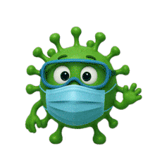 Animated Germ Waving PowerPoint Animation layout preview.