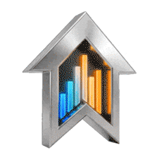 Seamless Looping Chrome Arrow & Bar Graph  for Business Success PowerPoint Animation layout preview.