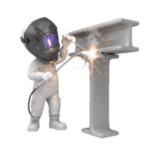 3D Character Welding  for Industrial and Manufacturing Presentations PowerPoint Animation layout preview.