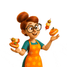 Juggling Foods PowerPoint PowerPoint Animation layout preview.