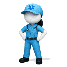 Animated Nurse Pointing PowerPoint Animation layout preview.