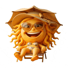 3D Woman Sunbathing Loop Seasonal PowerPoint Animation layout preview.
