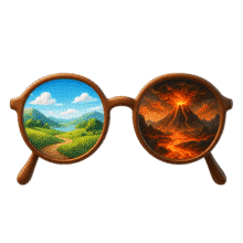 3D Nature Perspective Glasses Environmental PowerPoint Animation layout preview.