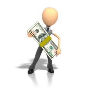Big Money PowerPoint clipart graphic preview.