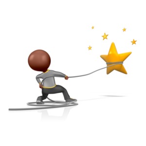 Catch A Star PowerPoint clipart graphic preview.