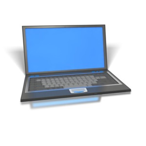 Laptop PowerPoint clipart graphic preview.