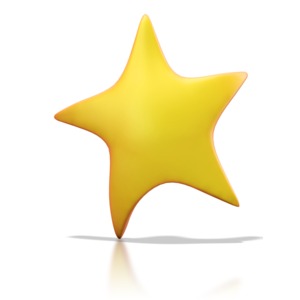 Golden Star PowerPoint clipart graphic preview.