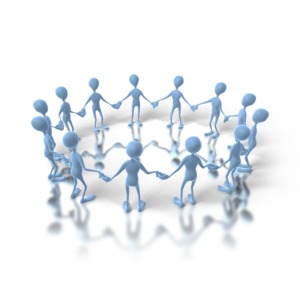 Circle Of Unity PowerPoint clipart graphic preview.