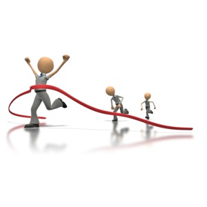 Business Race PowerPoint clipart graphic preview.