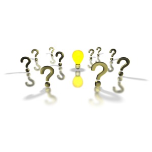Light Bulb Answer In The Midst PowerPoint clipart graphic preview.