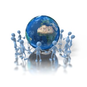Unity Earth PowerPoint clipart graphic preview.