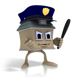 Home Security PowerPoint clipart graphic preview.