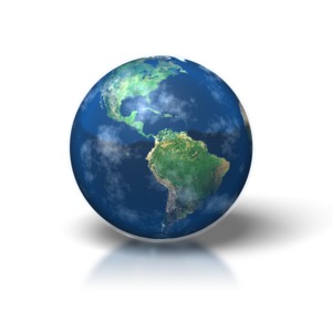 Simple Earth PowerPoint clipart graphic preview.