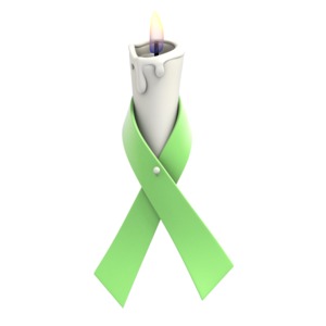 Lime Ribbon Candle PowerPoint clipart graphic preview.