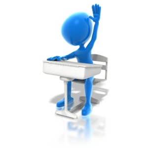 Blue Student PowerPoint clipart graphic preview.