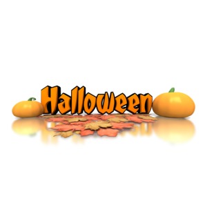 Halloween Pumpkins Text PowerPoint clipart graphic preview.
