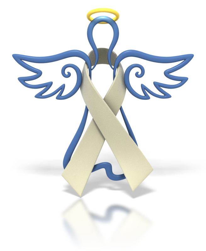 Angelic Ribbon Header Angel Outline Pearl Ribbon | Great PowerPoint ClipArt for Presentations ...