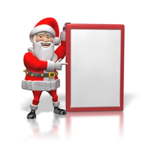 Santa's Sign PowerPoint clipart graphic preview.