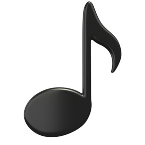 Music Eighth Note PowerPoint clipart graphic preview.
