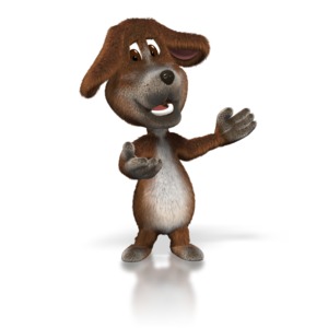 Dog Presenter PowerPoint clipart graphic preview.