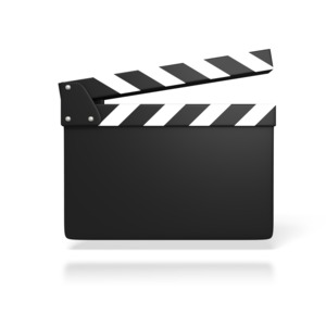 Blank Film Slate or Clapboard PowerPoint clipart graphic preview.