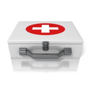 First Aid Kit PowerPoint clipart graphic preview.