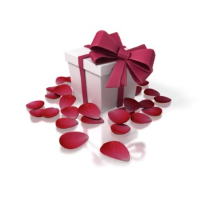 Valentines Day Present PowerPoint clipart graphic preview.